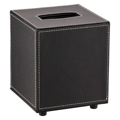 Cordoba Collection Tissue Box Cover, Black